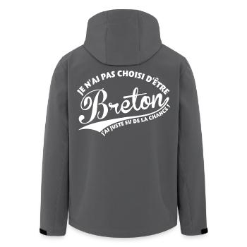 Breton chanceux - Veste softshell homme en polyester recyclé Stanley/Stella - charbon - Dos - AI Model Male 185 light (185cm)