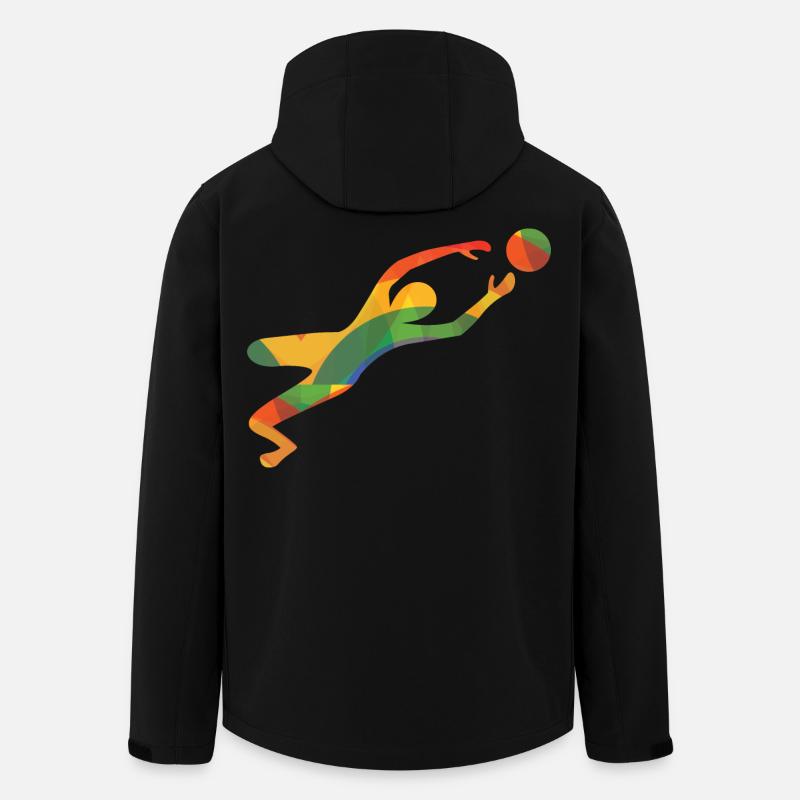 Farbiger Torwart - Recycelte Männer Softshell-Jacke von Stanley/Stella - Schwarz