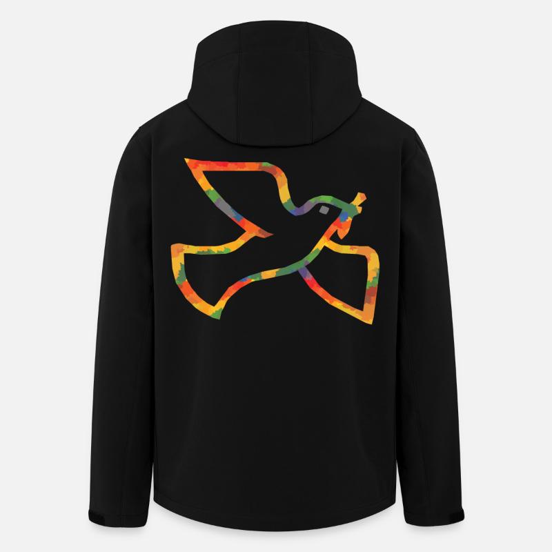 Farvede fredsdue - Stanley/Stella Mænd Genanvendt Softshell-jakke Discoverer - sort