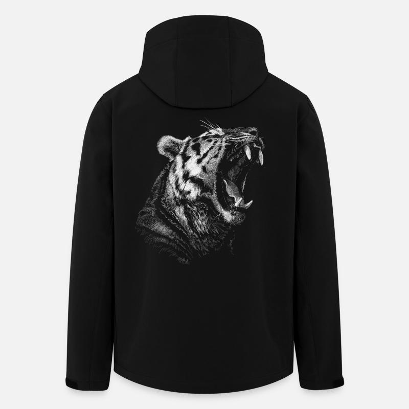 Tiger - Recycelte Männer Softshell-Jacke von Stanley/Stella - Schwarz