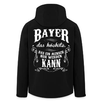 Bayer - Recycelte Männer Softshell-Jacke von Stanley/Stella - Schwarz - Hinten - AI Model Male 185 light (185cm)