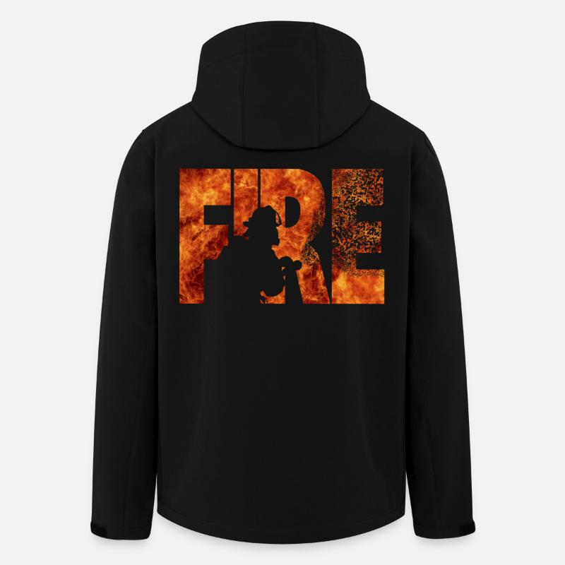 Feuerwehr - Recycelte Männer Softshell-Jacke von Stanley/Stella - Schwarz