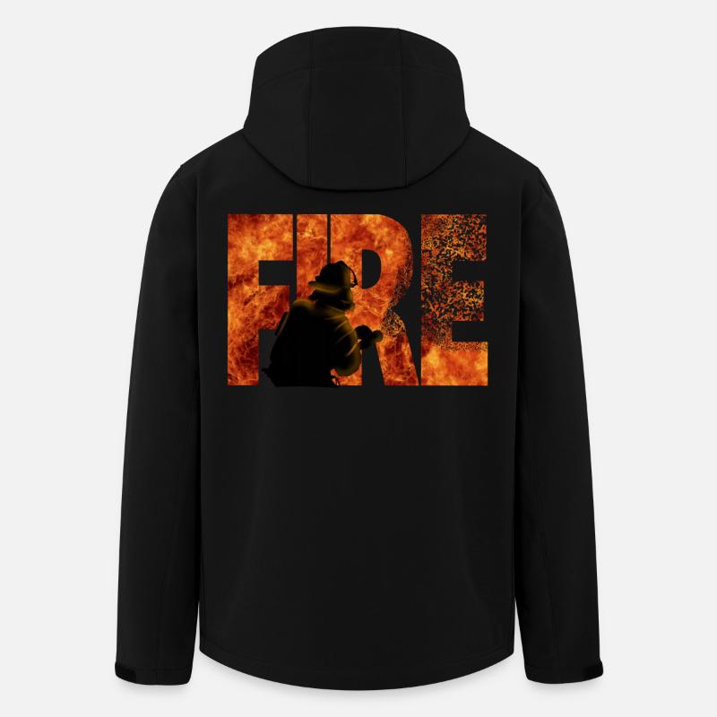 Feuerwehr - Recycelte Männer Softshell-Jacke von Stanley/Stella - Schwarz