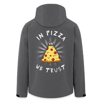 Pizza All Seeing Eye Illuminati Funny Food auge ma - Recycelte Männer Softshell-Jacke von Stanley/Stella - Anthrazit - Hinten - AI Model Male 185 light (185cm)