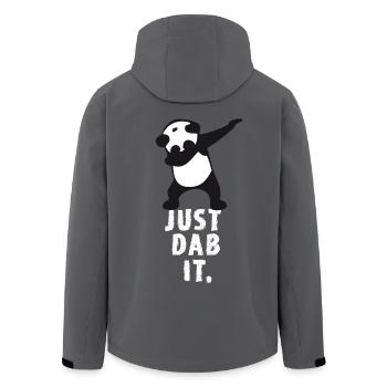 dab just dab it panda dabbing touchdown super win - Recycelte Männer Softshell-Jacke von Stanley/Stella - Anthrazit - Hinten - AI Model Male 185 light (185cm)