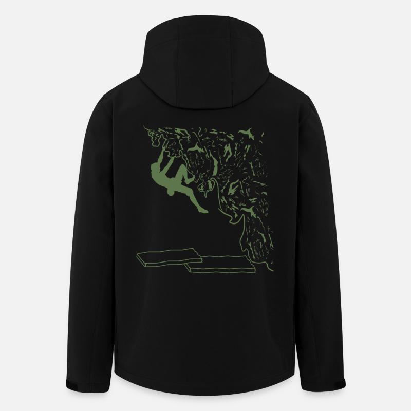 Bouldering with passion - Men’s Recycled Softshell Jacket by Stanley/Stella - black