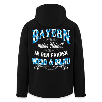 Bayern - Meine Heimat - Recycelte Männer Softshell-Jacke von Stanley/Stella - Schwarz - Hinten - AI Model Male 185 light (185cm)