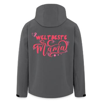 La meilleure maman du monde La meilleure maman mère anniversaire - Veste softshell homme en polyester recyclé Stanley/Stella - noir - Dos - AI Model Male 185 light (185cm)