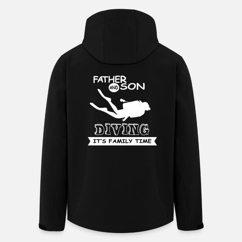 Father And Son - Diving - Men’s Recycled Softshell Jacket by Stanley/Stella - black