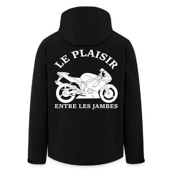Le plaisir de la moto - Veste softshell homme en polyester recyclé Stanley/Stella - noir - Dos - AI Model Male 185 light (185cm)