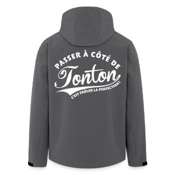Tonton perfection - Veste softshell homme en polyester recyclé Stanley/Stella - noir - Dos - AI Model Male 185 light (185cm)