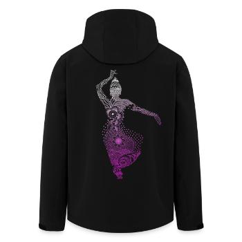 Yoga Tanz Tempel Mandala Indien spiritual tänzerin - Recycelte Männer Softshell-Jacke von Stanley/Stella - Schwarz - Hinten - AI Model Male 185 light (185cm)