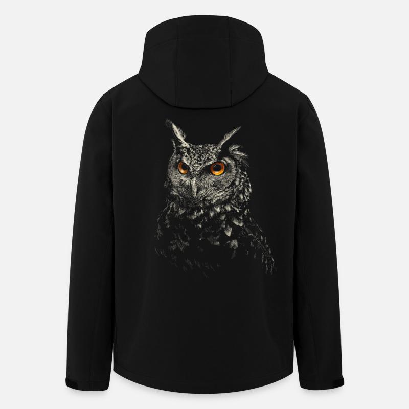 owl - Men’s Recycled Softshell Jacket Discoverer by Stanley/Stella - black