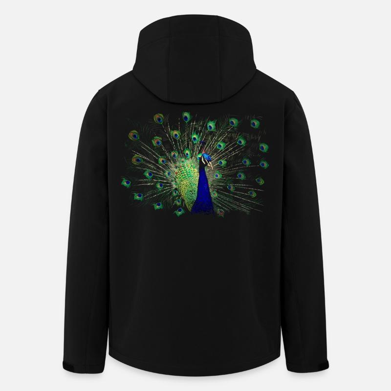 Pfau - Recycelte Männer Softshell-Jacke von Stanley/Stella - Schwarz