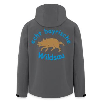 Bayern - Recycelte Männer Softshell-Jacke von Stanley/Stella - Schwarz - Hinten - AI Model Male 185 light (185cm)
