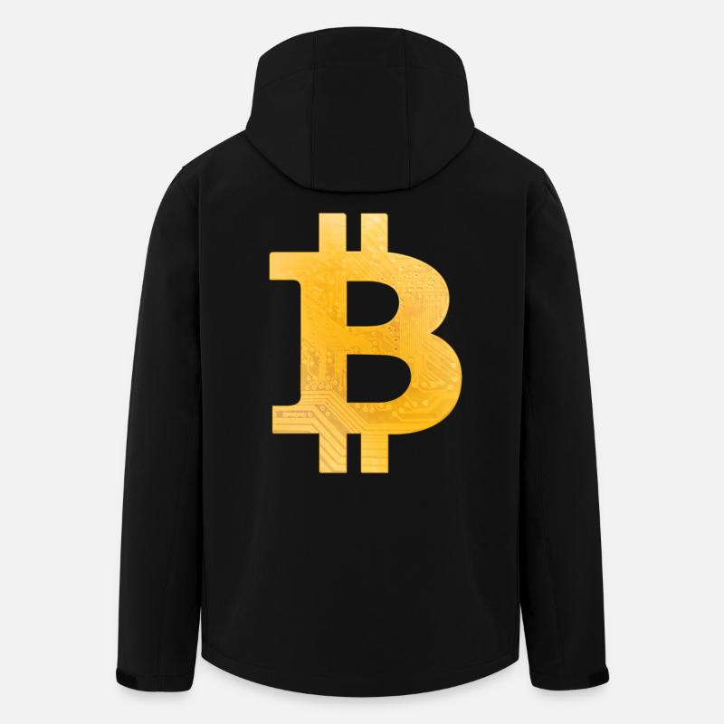 Bitcoin - Veste softshell homme en polyester recyclé Stanley/Stella - noir