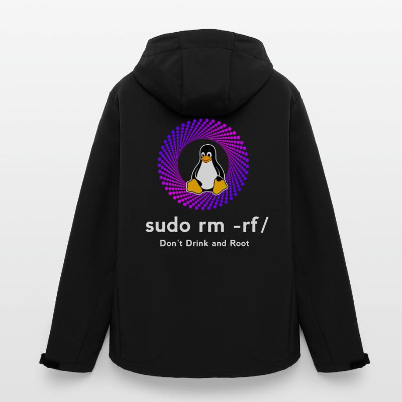 Ordinateur Sys admin Penguin Nerd pc sudo rm -rf cod Veste softshell homme en polyester recyclé Stanley/Stella