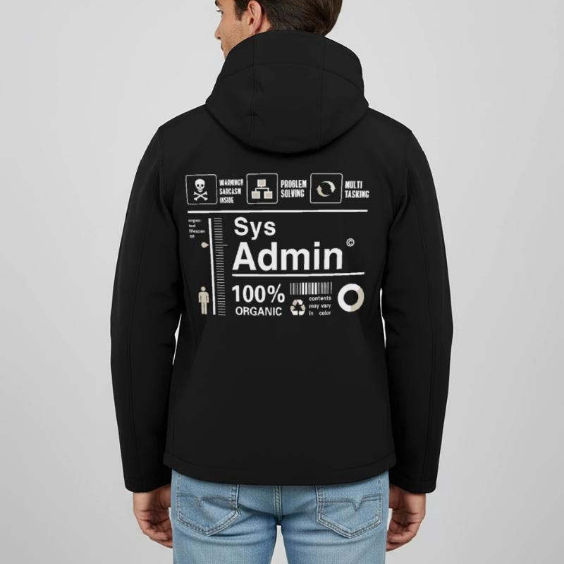 Sys admin programmier Ordinateur Nerd pc Platine cpu Veste softshell homme en polyester recyclé Stanley/Stella