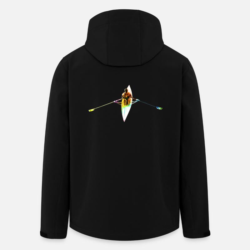 Bunter Ruderer - Recycelte Männer Softshell-Jacke von Stanley/Stella - Schwarz