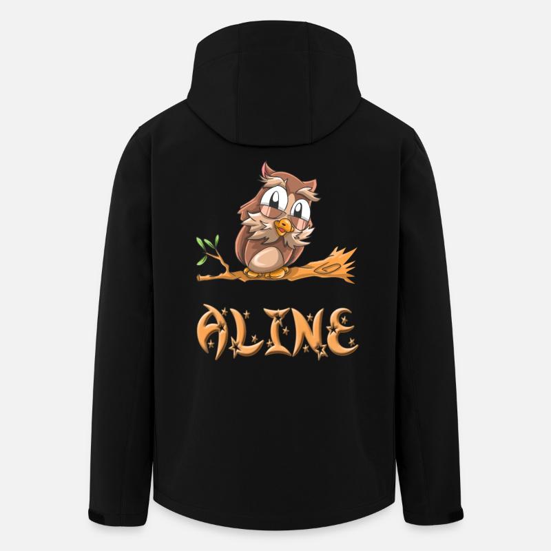 Eule Aline - Recycelte Männer Softshell-Jacke von Stanley/Stella - Schwarz