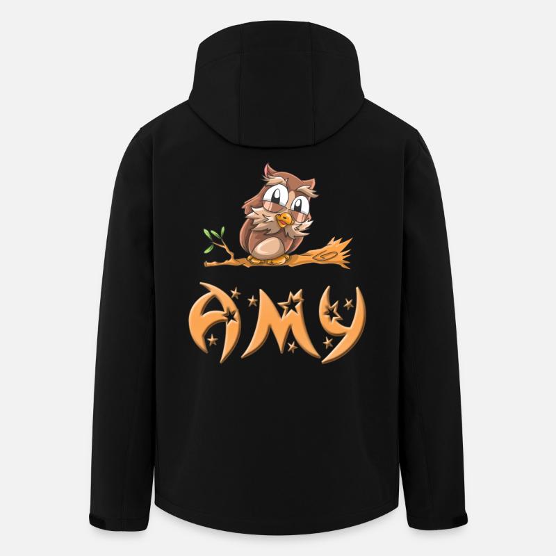 Eule Amy - Recycelte Männer Softshell-Jacke von Stanley/Stella - Schwarz
