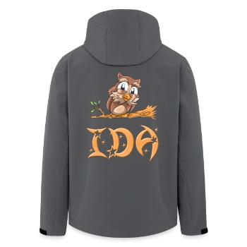 Owl Ida - Men’s Recycled Softshell Jacket by Stanley/Stella - black - Back - AI Model Male 185 light (185cm)