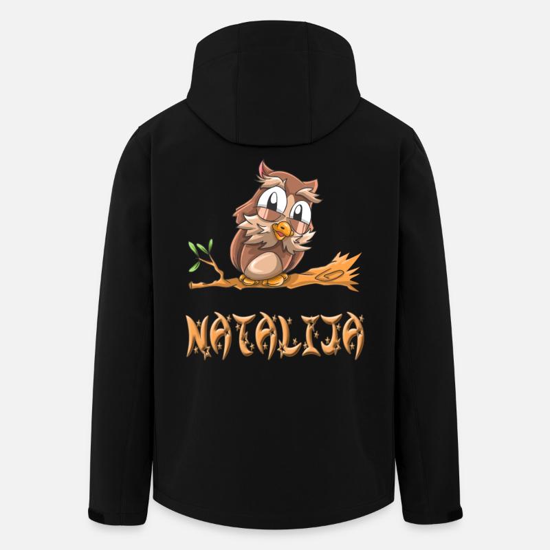 Eule Natalija - Recycelte Männer Softshell-Jacke von Stanley/Stella - Schwarz