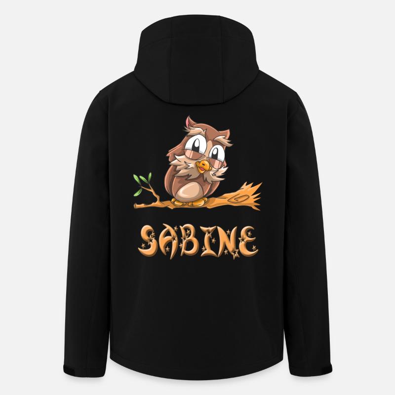 Eule Sabine - Recycelte Männer Softshell-Jacke von Stanley/Stella - Schwarz