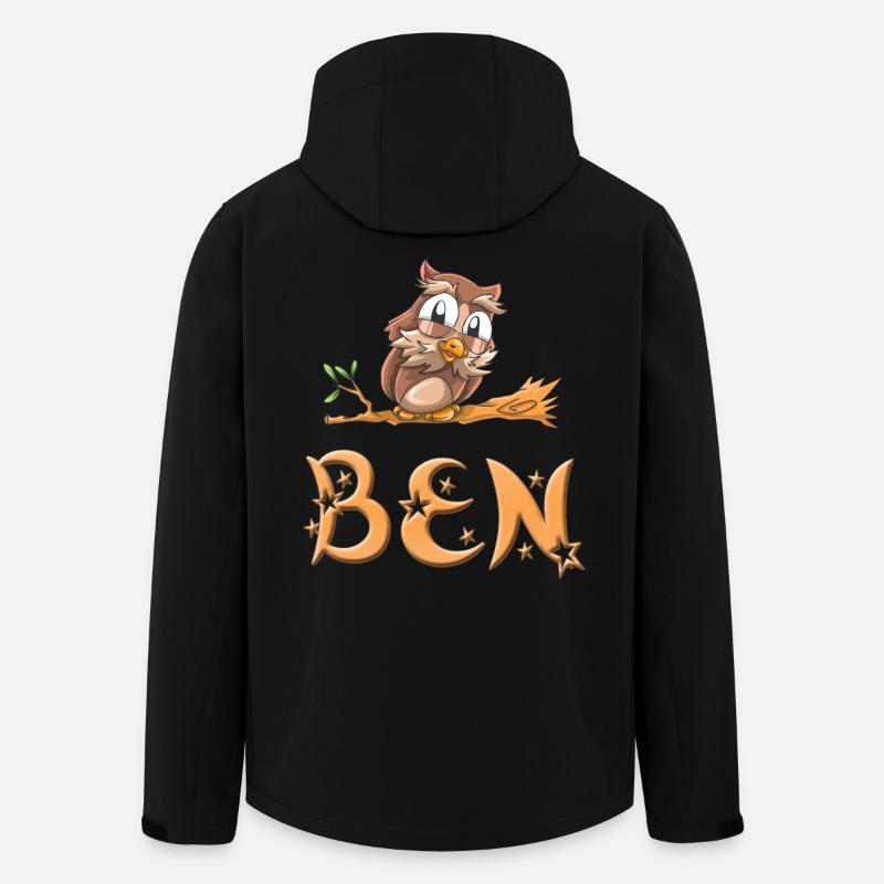 Eule Ben - Recycelte Männer Softshell-Jacke von Stanley/Stella - Schwarz