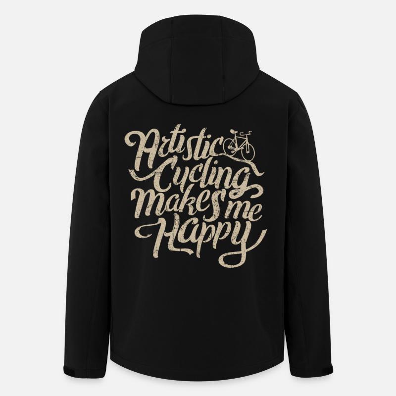Kunstrad, Kunstradfahren,  Makes Me Happy - Recycelte Männer Softshell-Jacke von Stanley/Stella - Schwarz