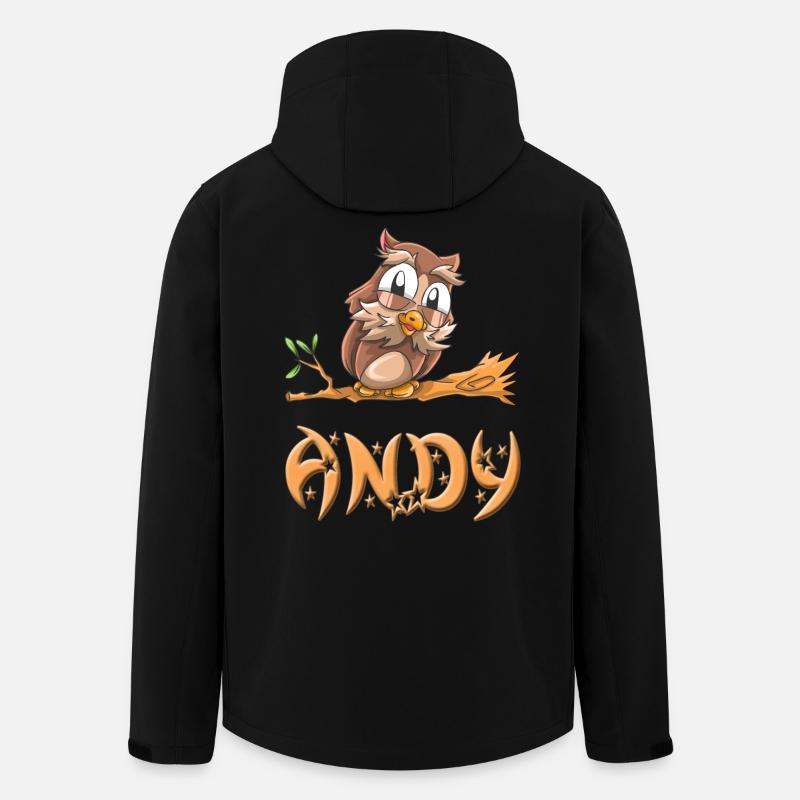 Eule Andy - Recycelte Männer Softshell-Jacke Discoverer von Stanley/Stella - Schwarz