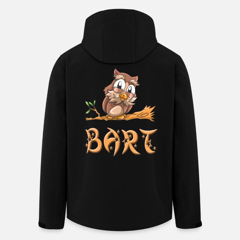 Eule Bart - Recycelte Männer Softshell-Jacke von Stanley/Stella - Schwarz