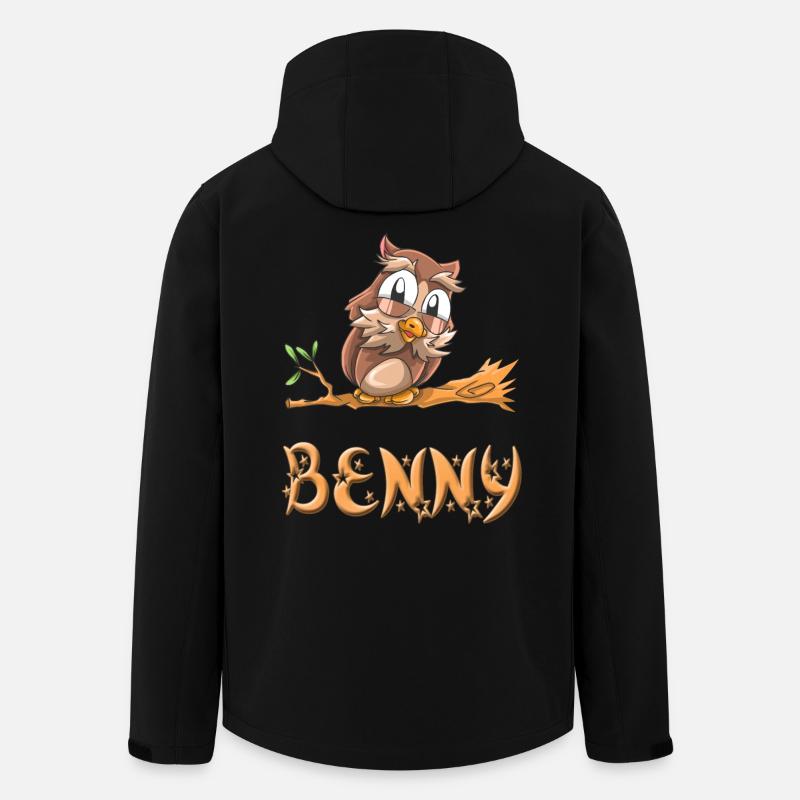 Eule Benny - Recycelte Männer Softshell-Jacke von Stanley/Stella - Schwarz