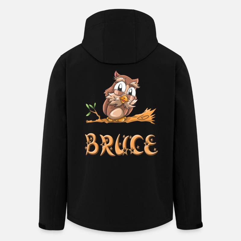 Eule Bruce - Recycelte Männer Softshell-Jacke von Stanley/Stella - Schwarz