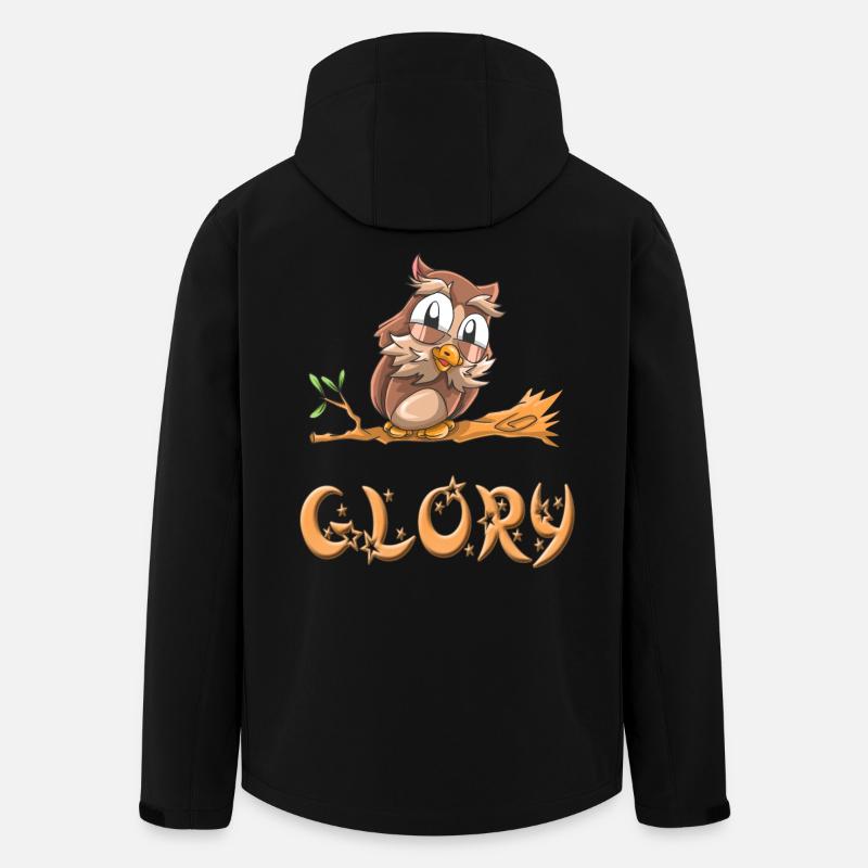 Eule Glory - Recycelte Männer Softshell-Jacke von Stanley/Stella - Schwarz