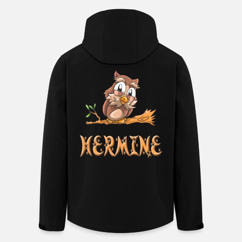 Eule Hermine - Recycelte Männer Softshell-Jacke von Stanley/Stella - Schwarz