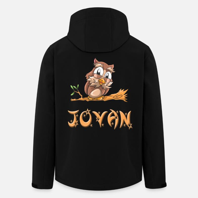 Eule Jovan - Recycelte Männer Softshell-Jacke von Stanley/Stella - Schwarz