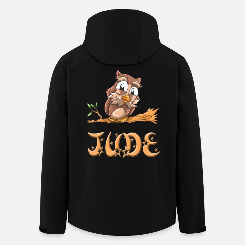 Eule Jude - Recycelte Männer Softshell-Jacke von Stanley/Stella - Schwarz