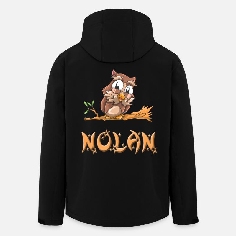 Eule Nolan - Recycelte Männer Softshell-Jacke von Stanley/Stella - Schwarz