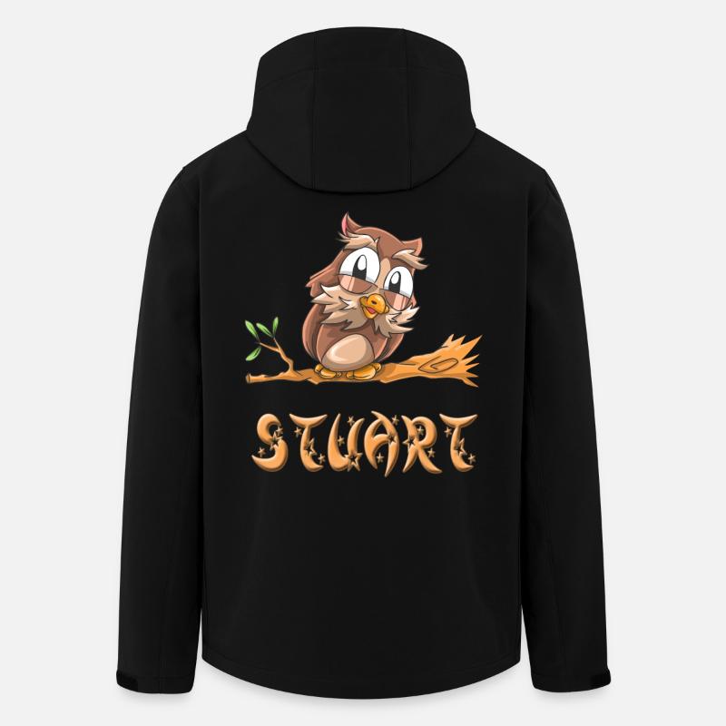 Eule Stuart - Recycelte Männer Softshell-Jacke von Stanley/Stella - Schwarz