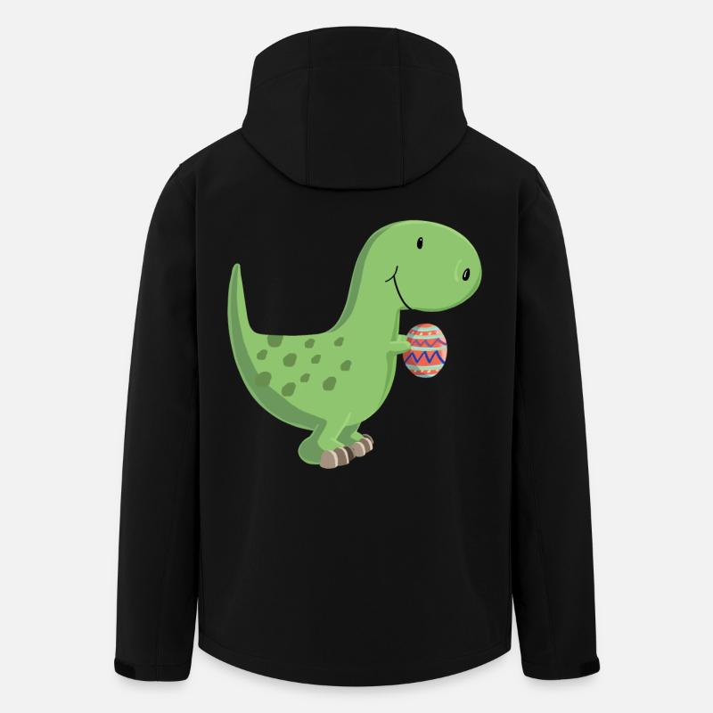 Dino with egg - Men’s Recycled Softshell Jacket by Stanley/Stella - black