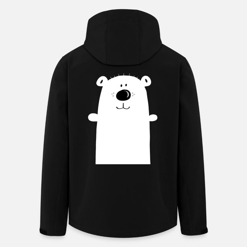 Knuddeliger Eisbär - Polarbär - Bär - Kinder - Recycelte Männer Softshell-Jacke von Stanley/Stella - Schwarz