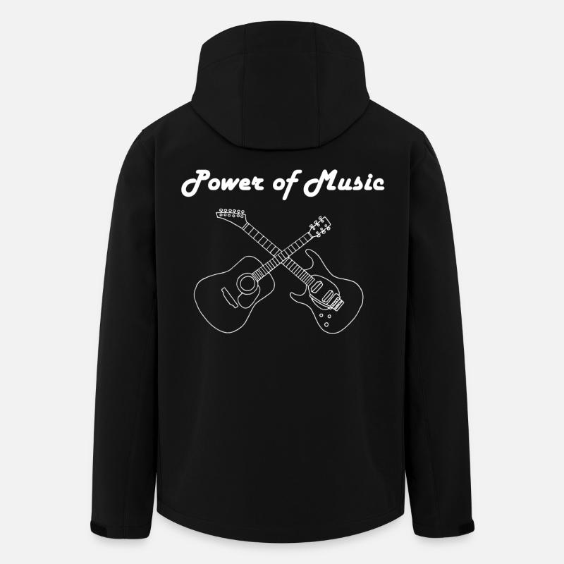Gitarren - Recycelte Männer Softshell-Jacke von Stanley/Stella - Schwarz
