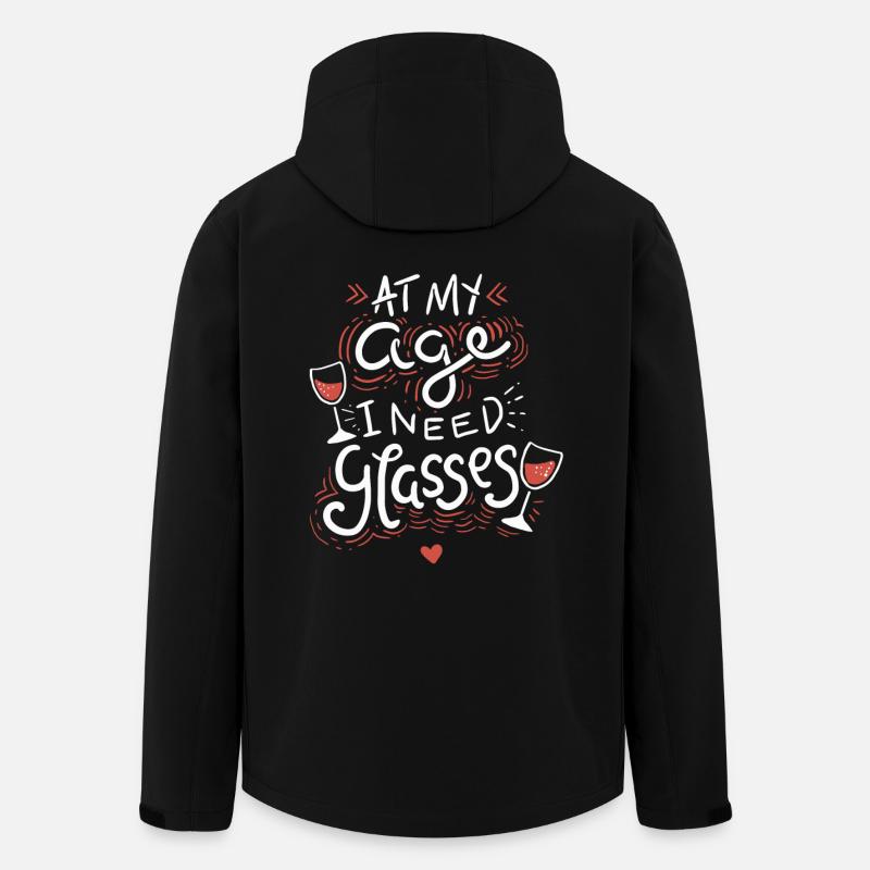 Wine Glass Sayings - Men’s Recycled Softshell Jacket by Stanley/Stella - black