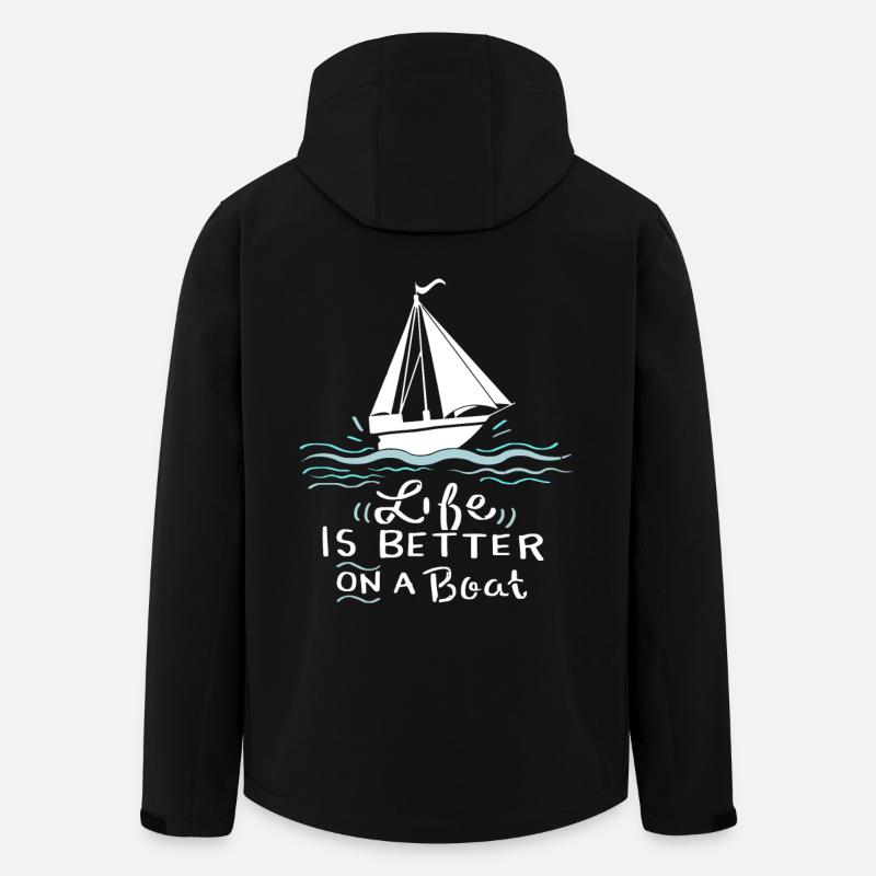 Sailing Sailing Boat Gift - Men’s Recycled Softshell Jacket by Stanley/Stella - black