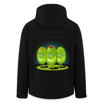 Drink!! cl - Men’s Recycled Softshell Jacket by Stanley/Stella - black - Back - AI Model Male 185 light (185cm)