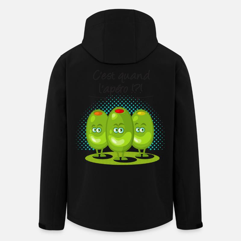 Apéro !?! cl - Veste softshell homme en polyester recyclé Discoverer Stanley/Stella - noir