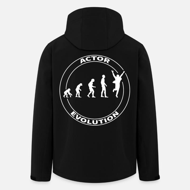 Evolution Schauspieler Darsteller Hollywood witzig - Recycelte Männer Softshell-Jacke von Stanley/Stella - Schwarz