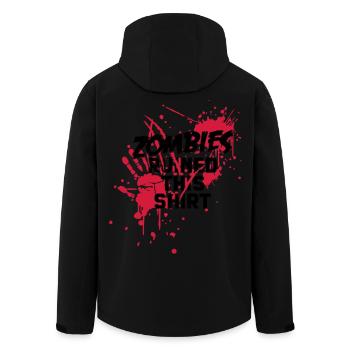 zombies runied this shirt - zombie blood bloody - Men’s Recycled Softshell Jacket by Stanley/Stella - black - Back - AI Model Male 185 light (185cm)
