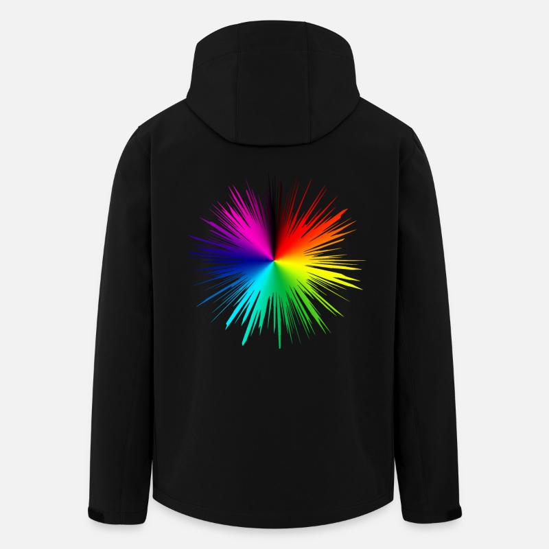 Explosion de couleur rafale radiale - Veste softshell homme en polyester recyclé Stanley/Stella - noir